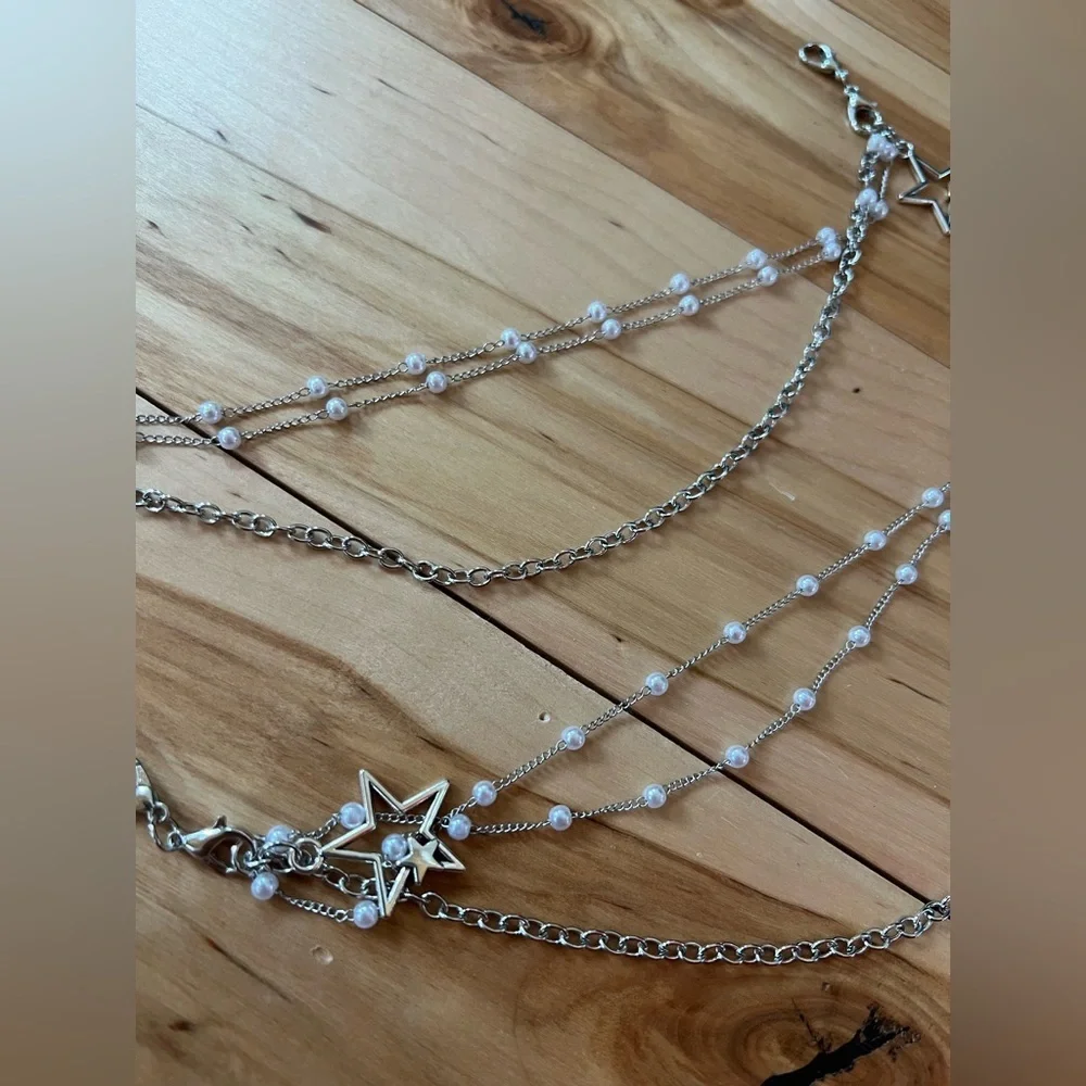 Silver Star Charm Layered shoe accessories